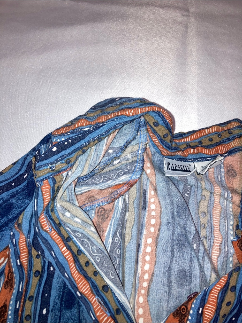 Vintage Capacity Striped Blue & Orange Matching Set - Picture 4 of 11